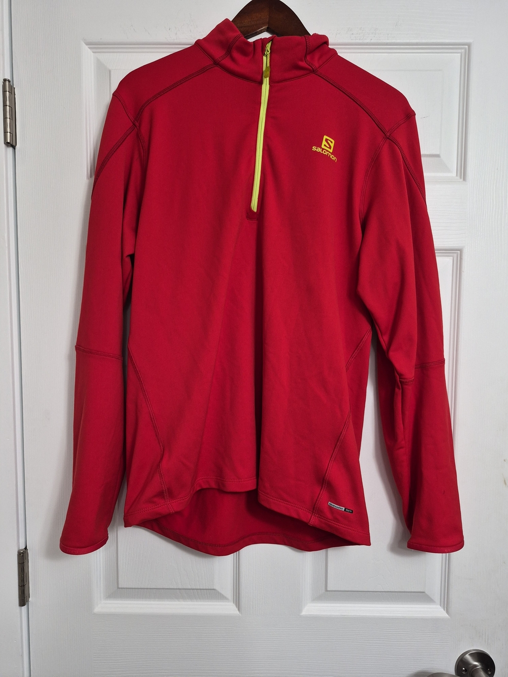 Salomon Men's Red Quarter-Zip Performance Jacket
